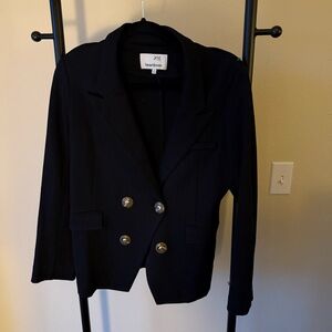 Heartloom Midnight Black Blazer with Silver Buttons